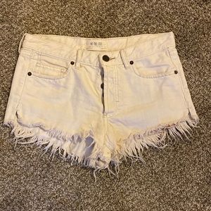 Free People off-white denim shirts -size 25